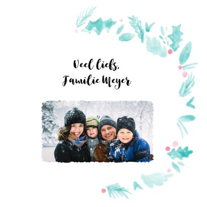 Kerstkaart feestelijke handlettering 3