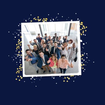 Kerstkaart fijne feestdagen 2020 nieuwjaar goud confetti 2