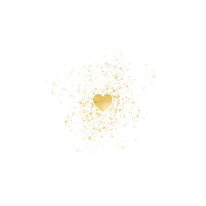 Kerstkaart Fijne Feestdagen gouden hart liefdevol Achterkant
