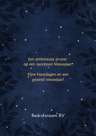 Kerstkaart Fijne Kerst Gelukkig in goud 2027 3