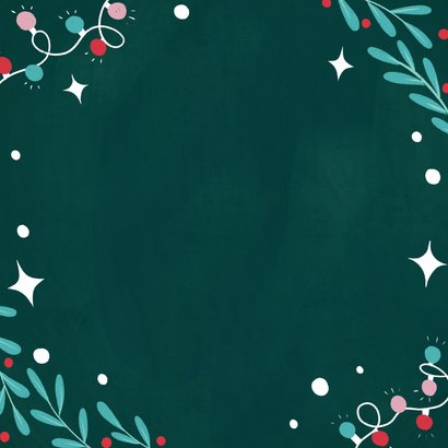 Kerstkaart fijne kerst handlettering Achterkant