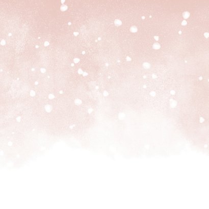 Kerstkaart fijne kerst met 3 foto's en waterverf sneeuw Achterkant