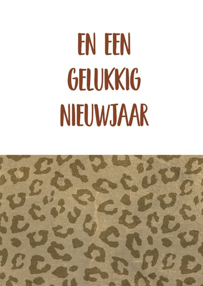 Kerstkaart, Fijne kerst panterprint 2
