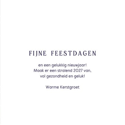 Kerstkaart fijne kerstdagen sneeuw 3