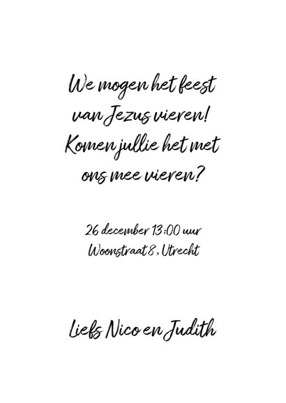 Kerstkaart - For unto us a Child is Born 3