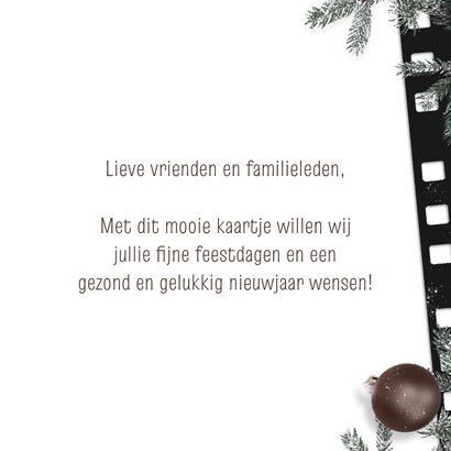 Kerstkaart foto 35mm hout en sneeuw 3