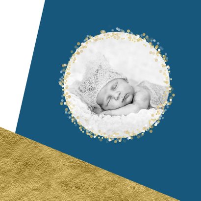 Kerstkaart foto confetti met aanpasbare achtergrondkleur 2