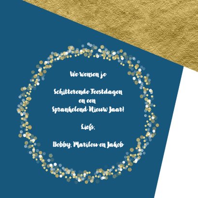 Kerstkaart foto confetti met aanpasbare achtergrondkleur 3