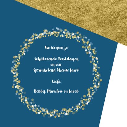 Kerstkaart foto confetti met aanpasbare achtergrondkleur 3