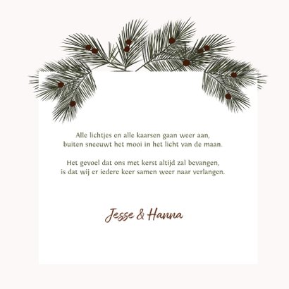 Kerstkaart foto dennentakjes 3