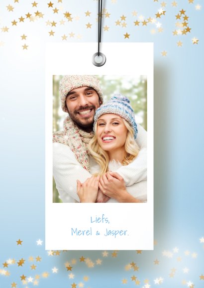 Kerstkaart foto en ster 2019 RB 3
