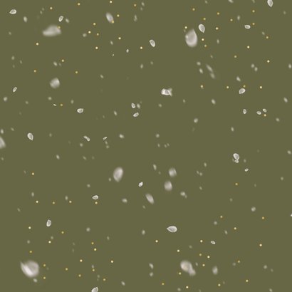 Kerstkaart foto fijne kerst sneeuwvlokken goud confetti  Achterkant