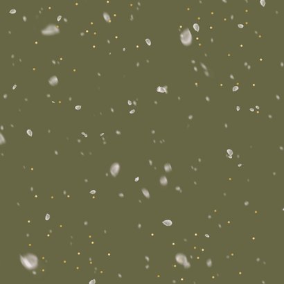 Kerstkaart foto fijne kerst sneeuwvlokken goud confetti Achterkant