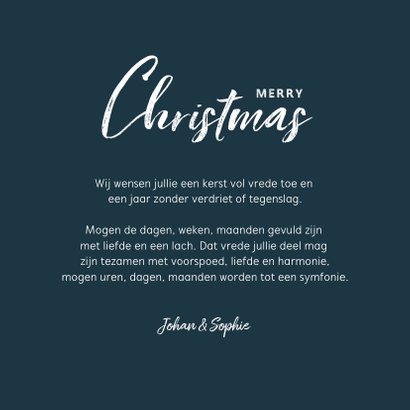 Kerstkaart foto goud sterren kerst 3