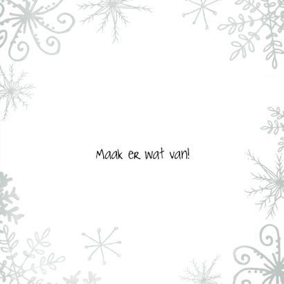 Kerstkaart foto groot met kader van kristallen 3