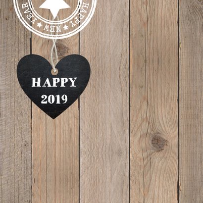 Kerstkaart foto hout stempel 2