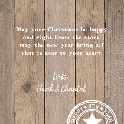 Kerstkaart foto hout stempel 3