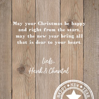 Kerstkaart foto hout stempel 3