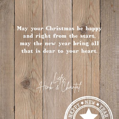 Kerstkaart foto houtlook stempels 3