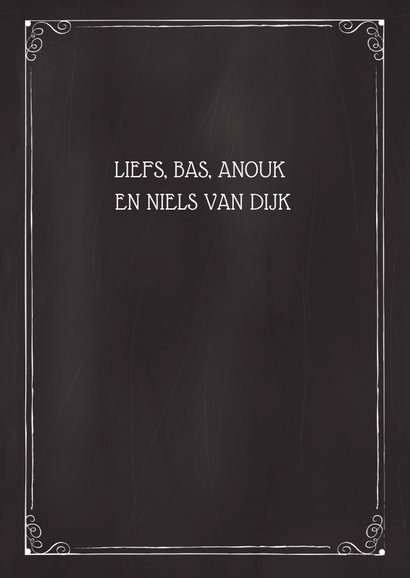 Kerstkaart foto krijtbordlook 3