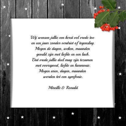Kerstkaart foto op hout 2023 3