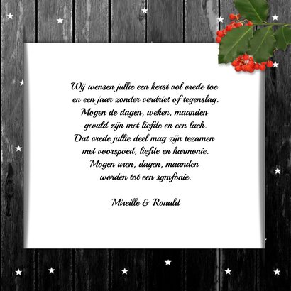 Kerstkaart foto op hout 2027 3