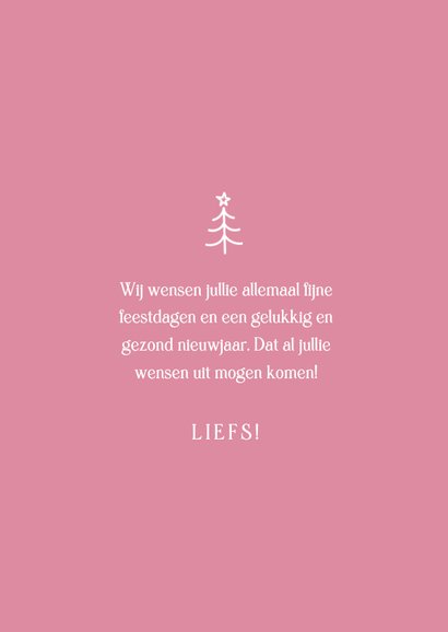 Kerstkaart foto ovaal met kerstbomenpatroon 3
