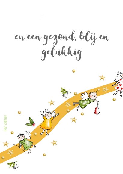 Kerstkaart - foto piepkleine engeltjes 2