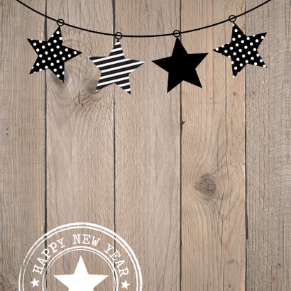 Kerstkaart foto sterren houtlook 2