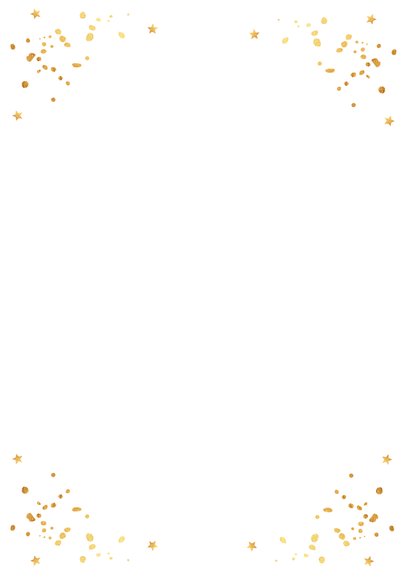 Kerstkaart foto wit goudlook confetti 2