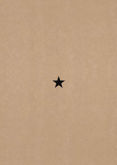 Kerstkaart fotoboom op kraft Achterkant