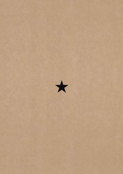 Kerstkaart fotoboom op kraft Achterkant