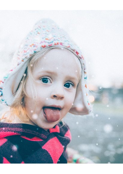 Kerstkaart fotocollage gouden tekst aanpasbare kleur 2