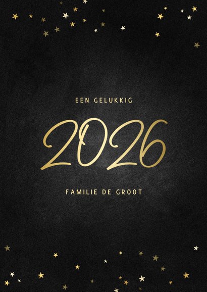 Kerstkaart fotocollage handgeschreven 2026 krijtbord 3