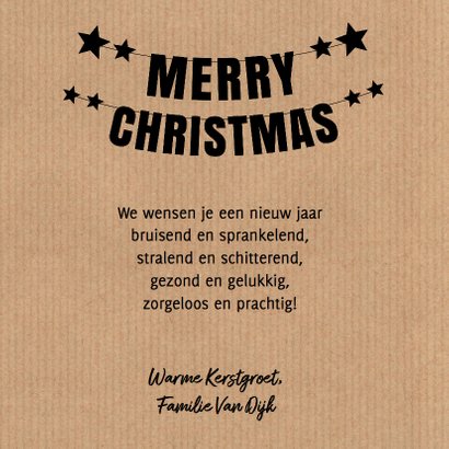 Kerstkaart fotocollage kraft slinger - LB 3