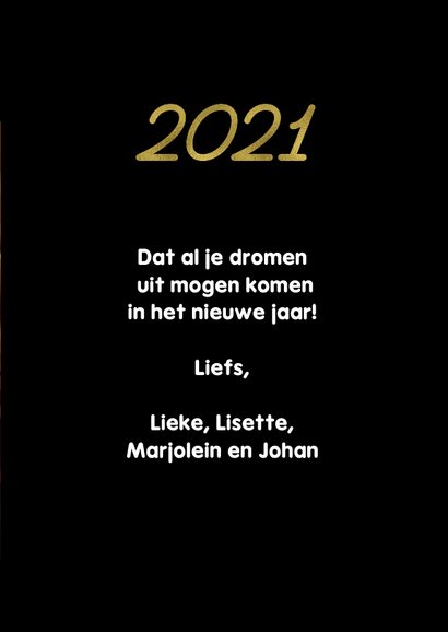 Kerstkaart fotocollage staand wit 3