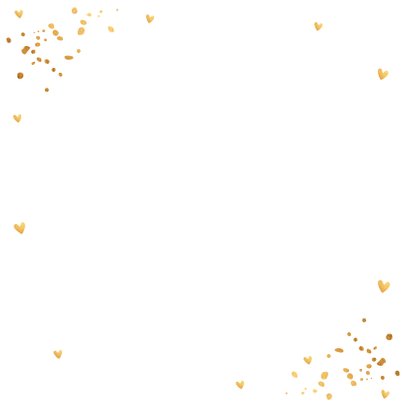 Kerstkaart fotocollage wit goudlook confetti 2