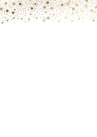 Kerstkaart fotostrip sterren goudlook 2