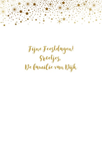 Kerstkaart fotostrip sterren goudlook 3