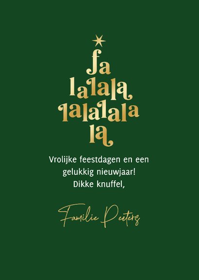 Kerstkaart fotostrips merry christmas goud sterren 3
