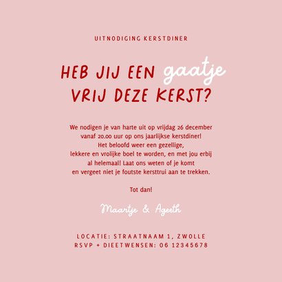 Kerstkaart foute grappige uitnodiging kerstdiner illustratie 3