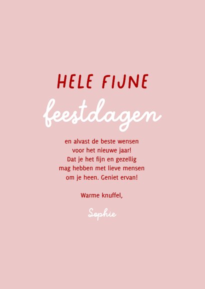 Kerstkaart foute kalkoen illustratie hele fijne feestdagen 3