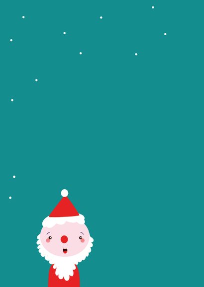 Kerstkaart funny face kerstman hohoho 2