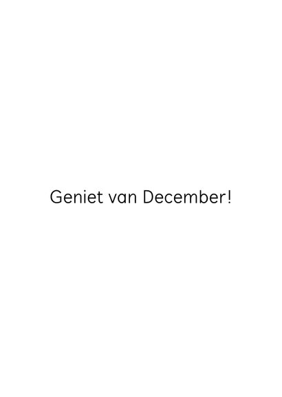 Kerstkaart: Geniet van december 3