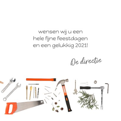 Kerstkaart gereedschap klusbedrijf 3