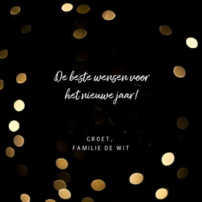 Kerstkaart glamour goudlook 3