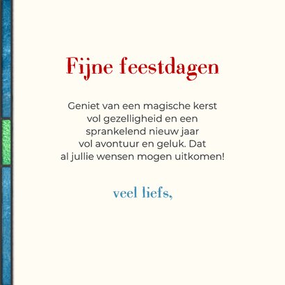 Kerstkaart glas-in-lood kabouters 3