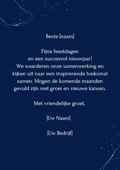 Kerstkaart glazen kerstballen logo 3
