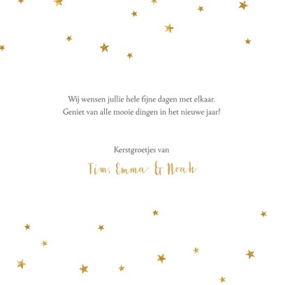 Kerstkaart glitter sterretjes foto - BC 3
