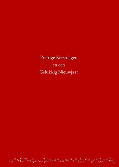 Kerstkaart glitter strass trend rood 3